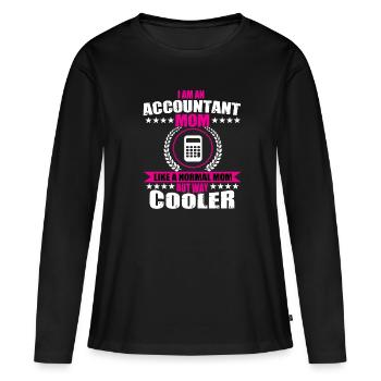 Toller Buchhalter Mama Outfit Muttertag - Frauen Premium Bio Langarmshirt - Schwarz - Vorne - Julia (174cm)