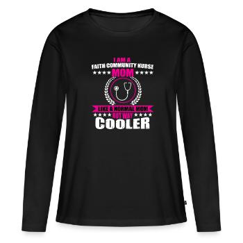 Gemeindekrankenschwester Mama - Frauen Premium Bio Langarmshirt - Schwarz - Vorne - Julia (174cm)