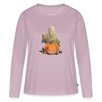 Creepy Halloween Ghost Costume Ghost - Women's Premium Organic Long Sleeve Shirt - dusky pink - Front - Julia (174cm)