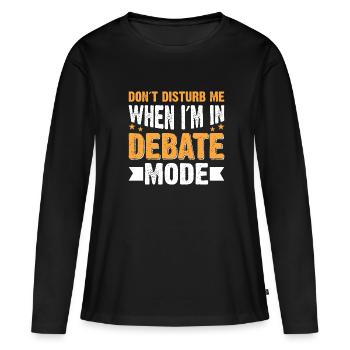 Participer à l’art de concevoir pour - T-shirt manches longues Premium bio Femme - noir - Devant - Julia (174cm)