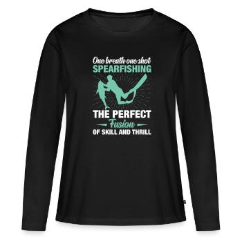 Spearfishing Spearfishing Spearfishing Spearfishing - Women's Premium Organic Long Sleeve Shirt - black - Front - Julia (174cm)