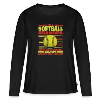 Softball Sport Joueur de Softball - T-shirt manches longues Premium bio Femme - noir - Devant - Julia (174cm)