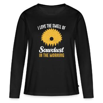 Tischler Holzarbeiter Zimmerei - Frauen Premium Bio Langarmshirt - Schwarz - Vorne - Julia (174cm)