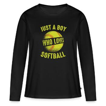Softball Sport Joueur de Softball - T-shirt manches longues Premium bio Femme - noir - Devant - Julia (174cm)