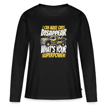 Dépanneuse Dépanneuse - T-shirt manches longues Premium bio Femme - noir - Devant - Julia (174cm)