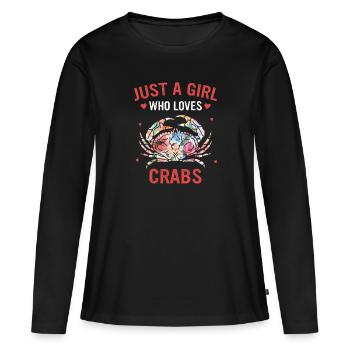Crabe Ermite Crabe Crabe - T-shirt manches longues Premium bio Femme - noir - Devant - Julia (174cm)