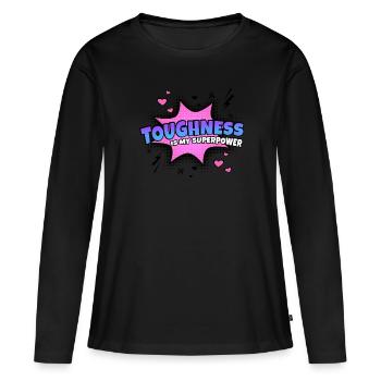 Tolerance is my superpower trait - Women's Premium Organic Long Sleeve Shirt - black - Front - Julia (174cm)