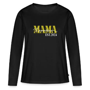 Mama Löwenherz 2024 Beste Mama Geschenk - Frauen Premium Bio Langarmshirt - Schwarz - Vorne - Julia (174cm)