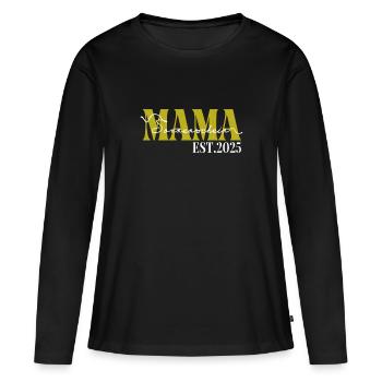 Mama Sonnenschein 2025 Bestes Geschenk - Frauen Premium Bio Langarmshirt - Schwarz - Vorne - Julia (174cm)