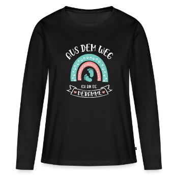 Geburtshilfe Hebamme Entbindungshelferin Doula - Frauen Premium Bio Langarmshirt - Schwarz - Vorne - Julia (174cm)