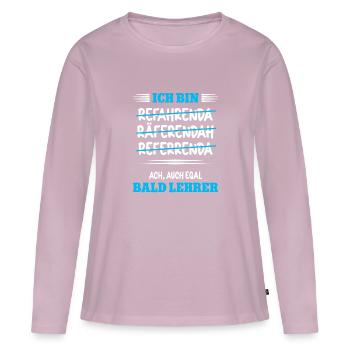 Ich bin bald Lehrer Studium Lehramt Referendar - Frauen Premium Bio Langarmshirt - Altrosa - Vorne - Julia (174cm)