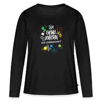 Chemielehrerin aus Leidenschaft Beruf Schule Job - Frauen Premium Bio Langarmshirt - Schwarz - Vorne - Julia (174cm)