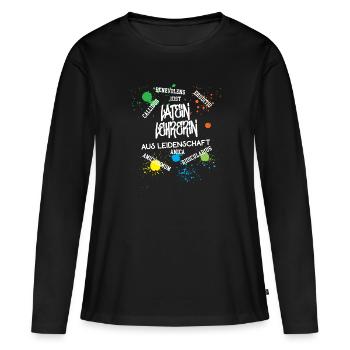 Lateinlehrerin Beruf Lehrerin Latein Latinistin - Frauen Premium Bio Langarmshirt - Schwarz - Vorne - Julia (174cm)