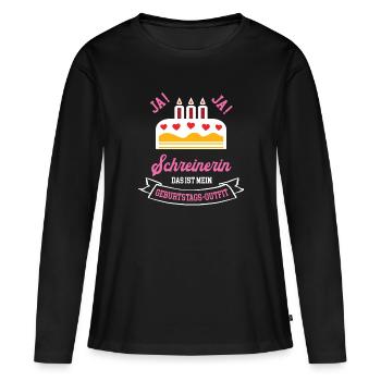Schreinerin Geburtstag Geburtstagsgeschenk Chefin - Frauen Premium Bio Langarmshirt - Schwarz - Vorne - Julia (174cm)