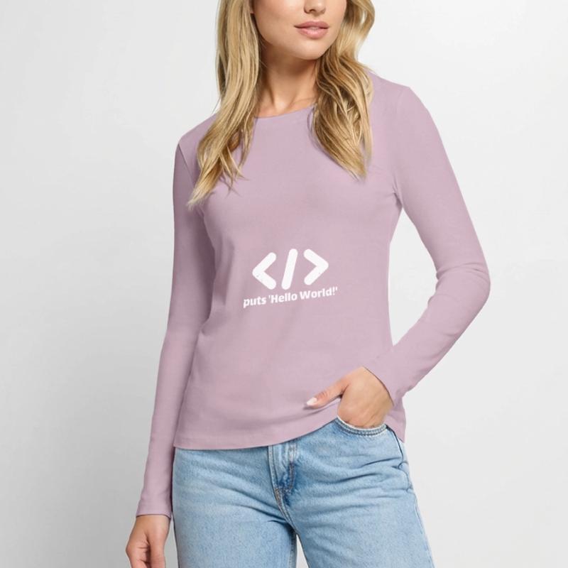 hello world programming ruby Women's Premium Organic Long Sleeve Shirt