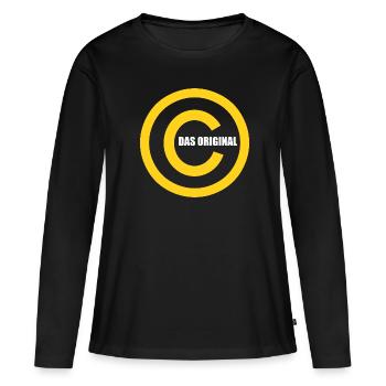 l’original - T-shirt manches longues Premium bio Femme - noir - Devant - Julia (174cm)