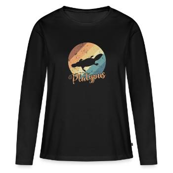 Platypus platypus Australia Outback - Women's Premium Organic Long Sleeve Shirt - black - Front - Julia (174cm)
