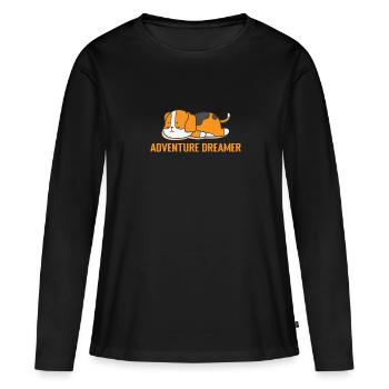 Pyjama Adventure Dreamer Pyjamas - T-shirt manches longues Premium bio Femme - noir - Devant - Julia (174cm)
