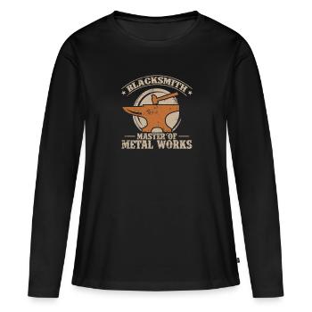 Blacksmith Master of Metal Works Profession - Women's Premium Organic Long Sleeve Shirt - black - Front - Julia (174cm)