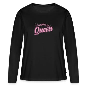 Trampolines Queen Jumping Sports Loisirs - T-shirt manches longues Premium bio Femme - noir - Devant - Julia (174cm)