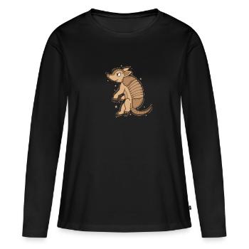 tatou nocturne dans le désert - T-shirt manches longues Premium bio Femme - noir - Devant - Julia (174cm)