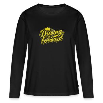 Nous faire avancer - T-shirt manches longues Premium bio Femme - noir - Devant - Julia (174cm)