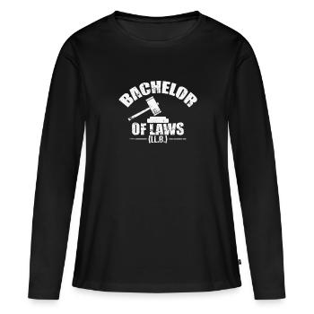 Licence en droit - T-shirt manches longues Premium bio Femme - noir - Devant - Julia (174cm)
