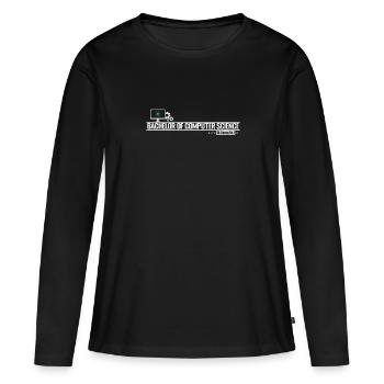 Licence en informatique - T-shirt manches longues Premium bio Femme - noir - Devant - Julia (174cm)
