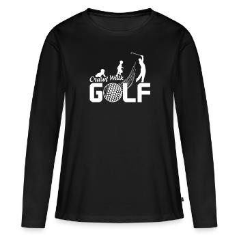 Crawl Walk Golf - T-shirt manches longues Premium bio Femme - noir - Devant - Julia (174cm)