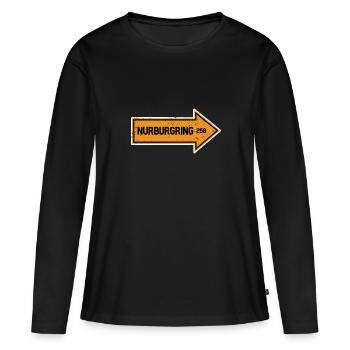 Cadeau de piste de course Nürburg Nordschleife B258 - T-shirt manches longues Premium bio Femme - noir - Devant - Julia (174cm)