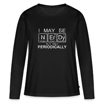 nerdy - T-shirt manches longues Premium bio Femme - noir - Devant - Julia (174cm)