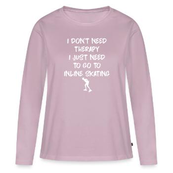 Inline skating - Women's Premium Organic Long Sleeve Shirt - dusky pink - Front - Julia (174cm)