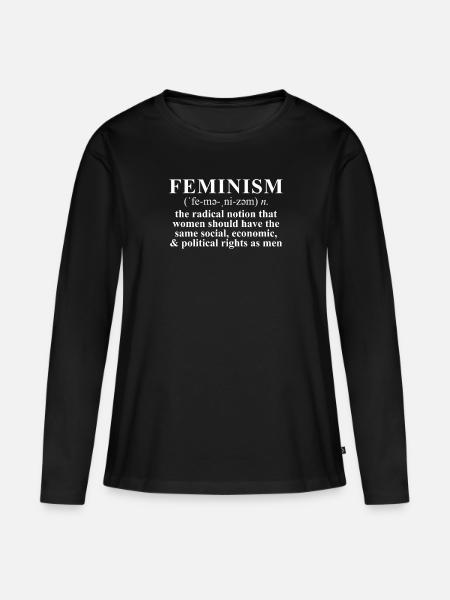 Definizione di femminismo per femministe - Premium økologisk langærmet T-shirt til kvinder - sort