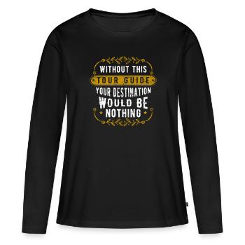 tourist guide - Women's Premium Organic Long Sleeve Shirt - black - Front - Julia (174cm)