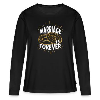 proposal of marriage - Women's Premium Organic Long Sleeve Shirt - black - Front - Julia (174cm)