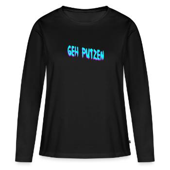 Aller nettoyer - T-shirt manches longues Premium bio Femme - noir - Devant - Julia (174cm)