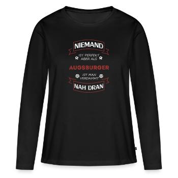 Maillot de football Augsburg Augsburg - T-shirt manches longues Premium bio Femme - noir - Devant - Julia (174cm)