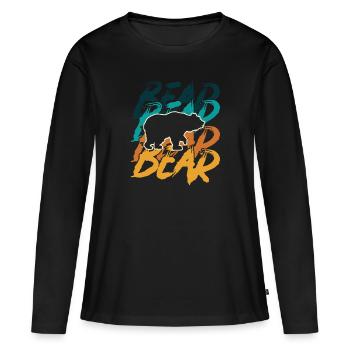 Bear bears - Women's Premium Organic Long Sleeve Shirt - black - Front - Julia (174cm)