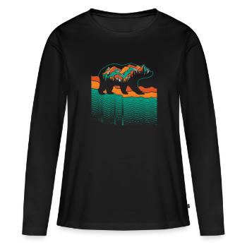 Bear bears - Women's Premium Organic Long Sleeve Shirt - black - Front - Julia (174cm)