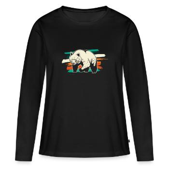 Bear bears - Women's Premium Organic Long Sleeve Shirt - black - Front - Julia (174cm)