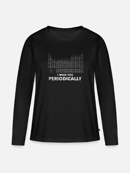 Nerd - Frauen Premium Bio Langarmshirt - Schwarz