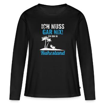 Retraite 2019 retraite 63 60 collègues adieu - T-shirt manches longues Premium bio Femme - noir - Devant - Julia (174cm)