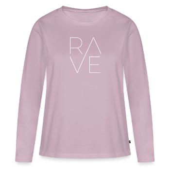 Techno Musik Hard Tekk Rave Party Tanzen DJ Drogen - Frauen Premium Bio Langarmshirt - Altrosa - Vorne - Julia (174cm)