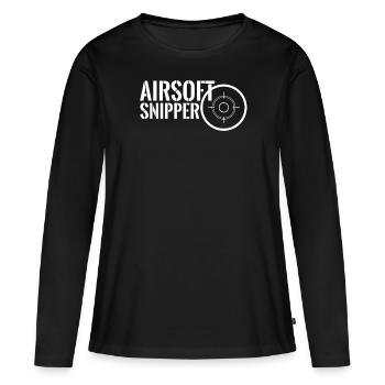 Airsoft - Airsoft - Crosshairs - Airsoft - T-shirt manches longues Premium bio Femme - noir - Devant - Julia (174cm)
