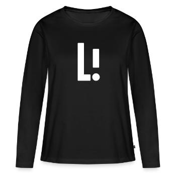 Alphabet Lettre L! - T-shirt manches longues Premium bio Femme - noir - Devant - Julia (174cm)