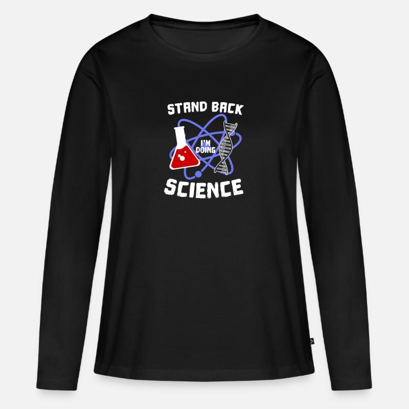 Atom - Frauen Premium Bio Langarmshirt - Schwarz