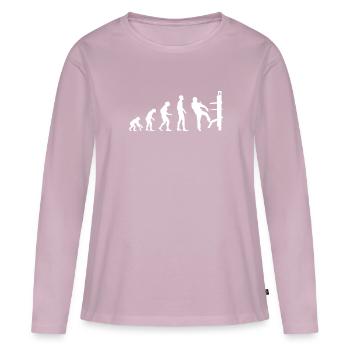 Wing Chun MMA Sports de combat Jeet Kune Do Cadeau Zen - T-shirt manches longues Premium bio Femme - rose poudré - Devant - Julia (174cm)