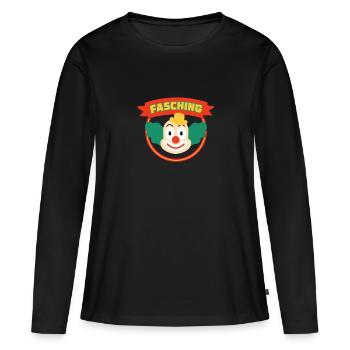 Fasching - Frauen Premium Bio Langarmshirt - Schwarz - Vorne - Julia (174cm)