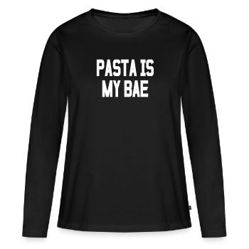 Pasta - Frauen Premium Bio Langarmshirt - Schwarz - Vorne - Julia (174cm)