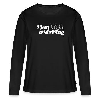 DE LA SOUL Feet High and Rising Stakes Is High - T-shirt manches longues Premium bio Femme - noir - Devant - Julia (174cm)